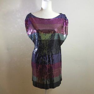 H&M multicolored sequins party or skater dress. Size S